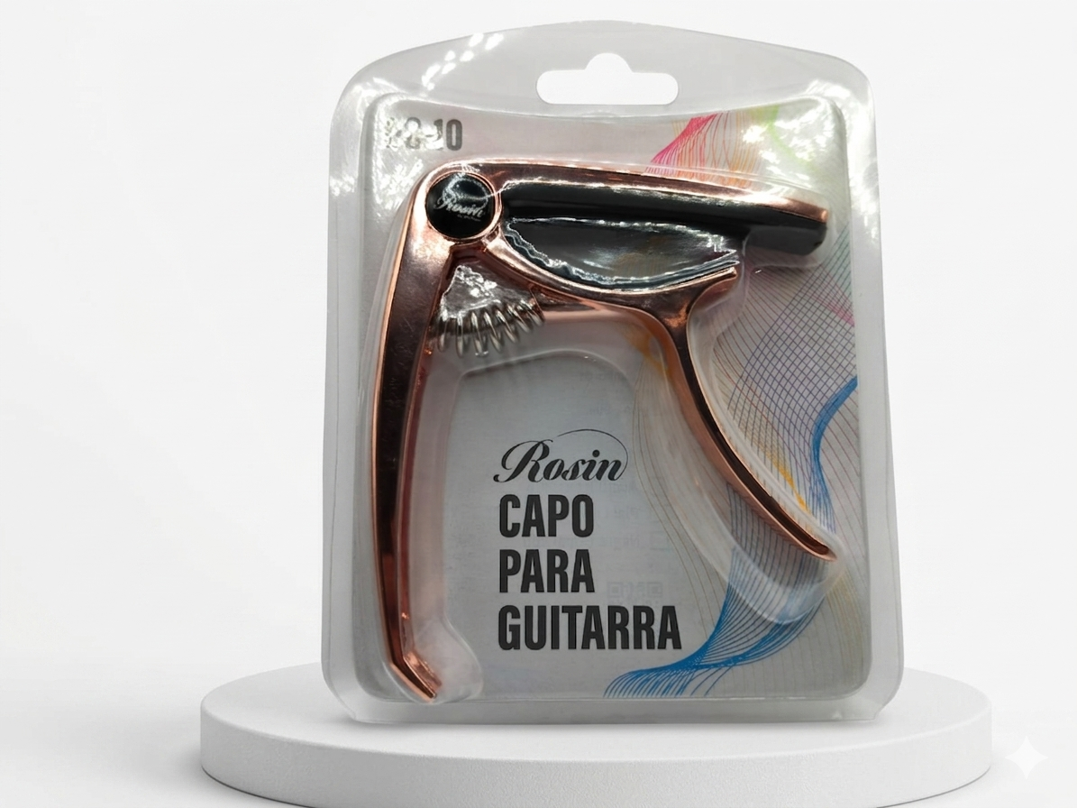 CAPO PARA GUITARRA COLOR ORO ROSA