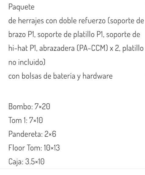 BATERIA LITTLE ROOMER INCLUYE FUNDA.