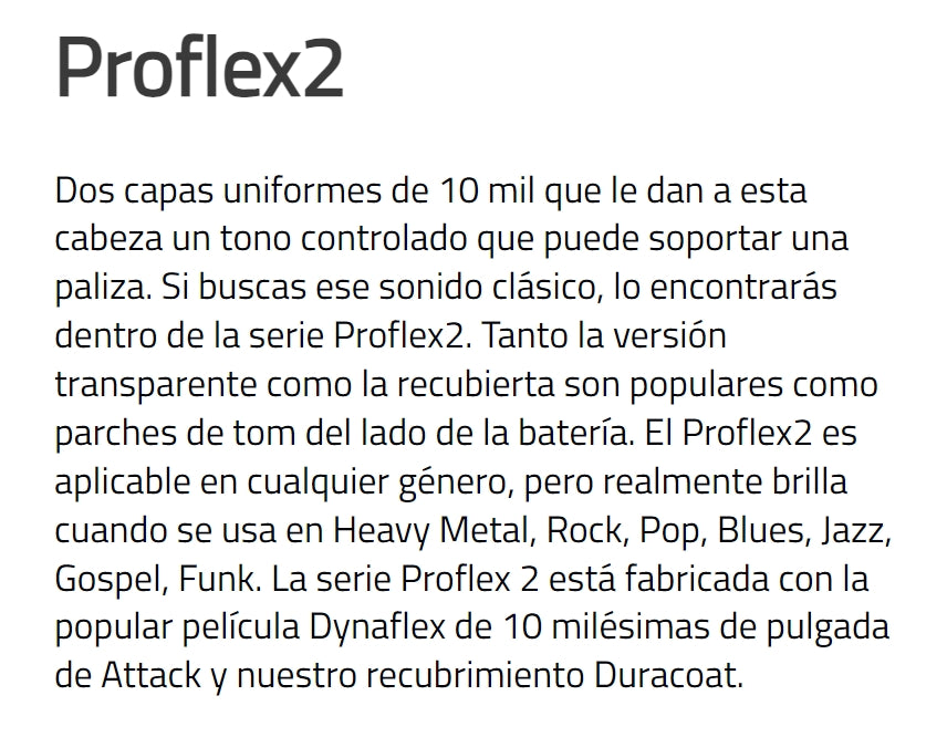 PARCHE 14" PROFLEX 2,DOBLE CAPA TRANSPARENTE
