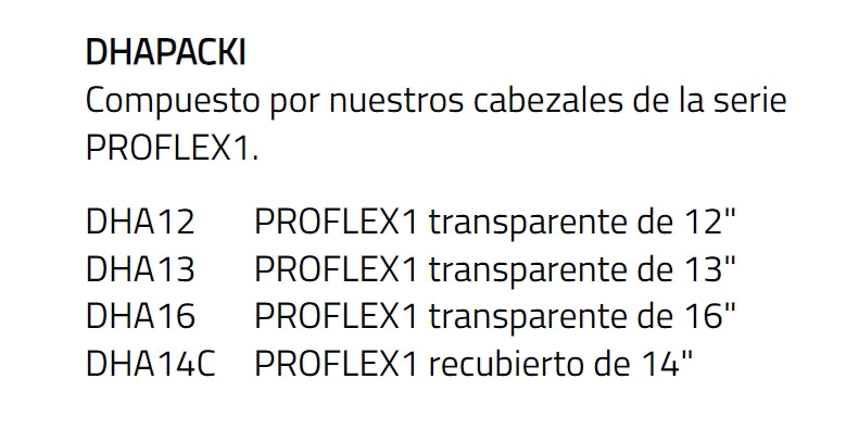 PAQUETE 12",13",16",14" C,PROFLEX 1,1 CAPA