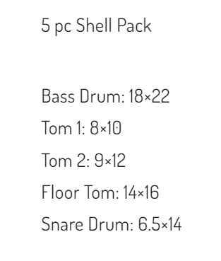 BATERIA FUSE; 7 CAPAS DE MAPLE Y MAHOGANY