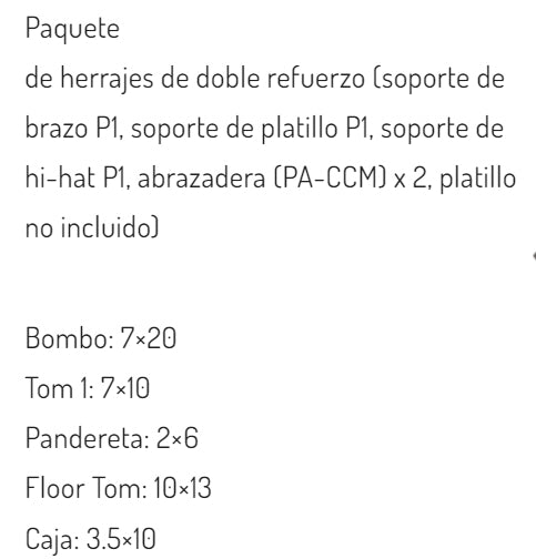 BATERIA LITTLE ROOMER INCLUYE HERRAJES.