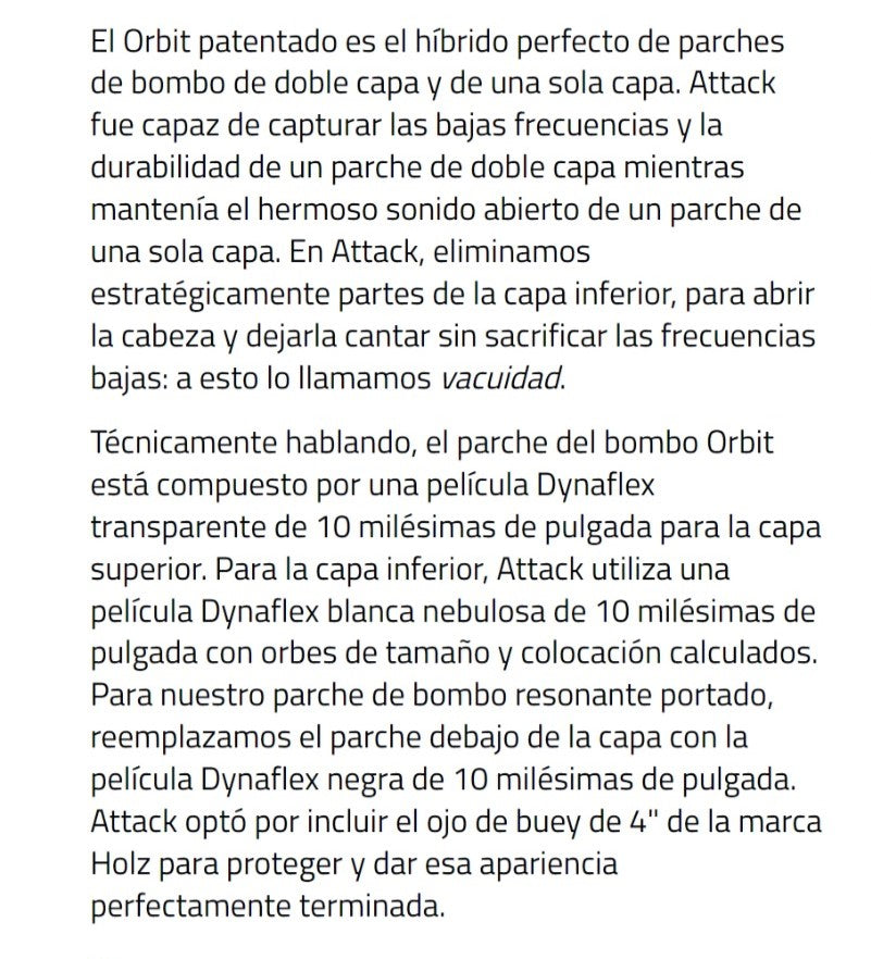 PARCHE 20" ORBIT DOBLE CAPA TRANSPARENTE/BLANCO