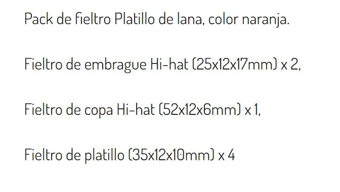 FIELTRO P/ PLATILLOS (NARANJA).