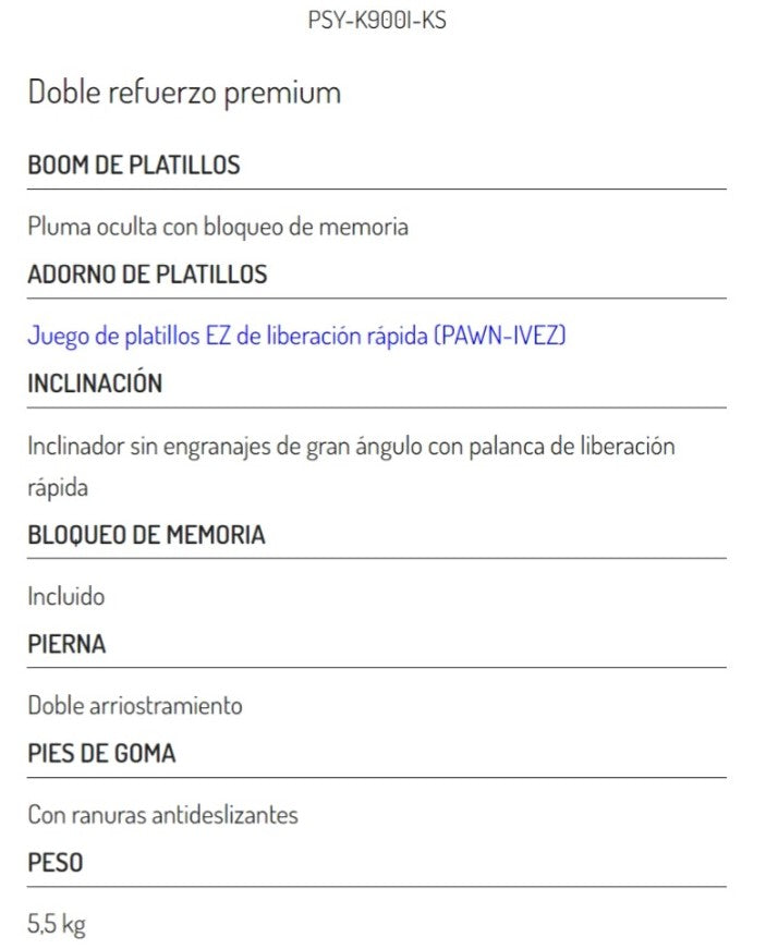 STAND P/PLATILLO C/BOOM PREMIUM