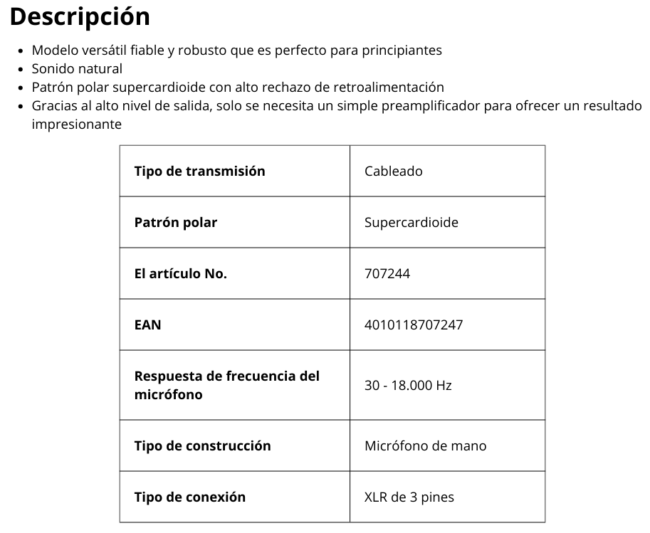 TG V35 s Micrófono Vocal Super Cardioide