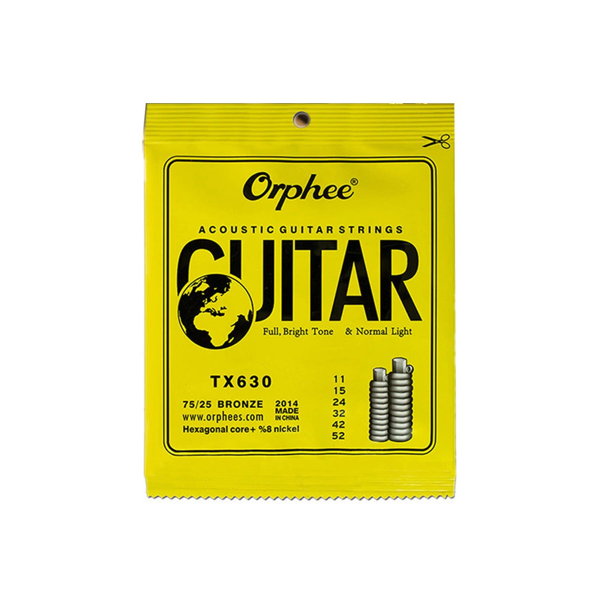 ENCORDADURA P/GUITARRA ELECTROACUSTICA DE BRONCE CAL.
