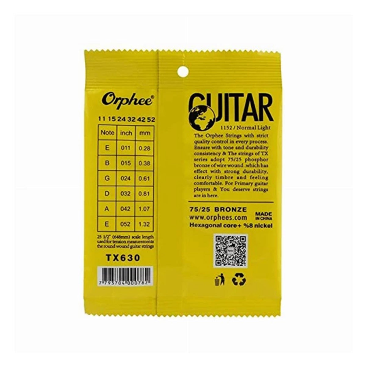 ENCORDADURA P/GUITARRA ELECTROACUSTICA DE BRONCE CAL.