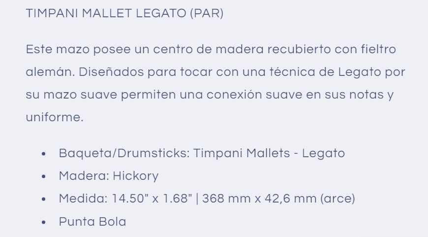 Timpani Mallets - Legato
