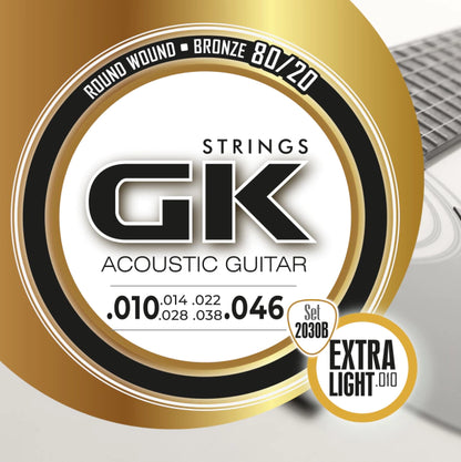 2030B ENCORDADO GK .010 GUITARRA ACÚSTICA BRONZE 80/20