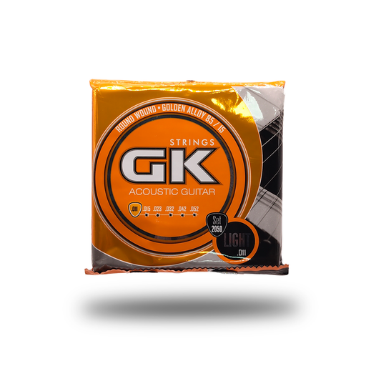 SET DE 6 CUERDAS GK PARA GUITARRA ACUSTICA CALIBRE .011 LIGHT