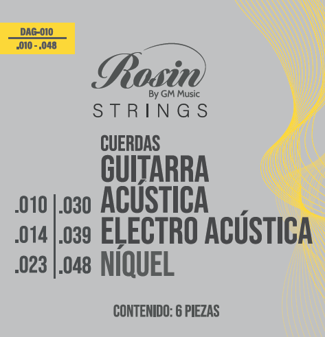 CUERDAS PARA GUITARRA ACUSTICA Y ELECTRO ACUSTICA DE NIQUEL