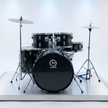 BATERIA GM DRUMS NEGRO DE 5 PZAS