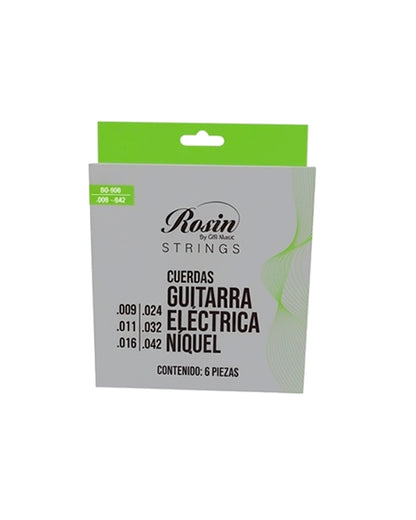CUERDAS PARA GUITARRA ELECTRICA DE NIQUEL CALIBRE .009-.042